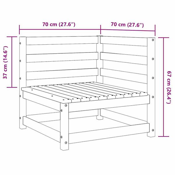 vidaXL 3 Piece Garden Lounge Set Grey Solid Pinewood