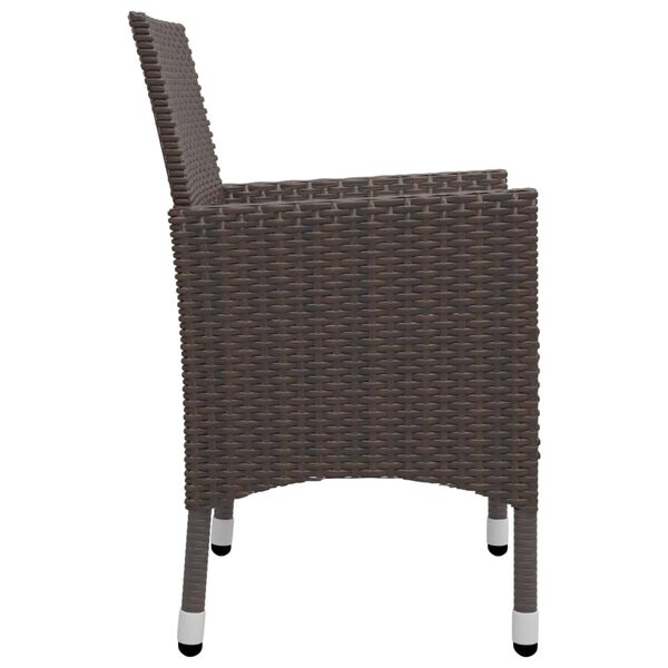 vidaXL 7 Piece Garden Dining Set Brown