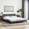 vidaXL Bed Frame "Dover" Dark Grey 152x203 cm Queen Fabric