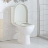 vidaXL Soft-close Toilet Seat with Quick-release Design White Square
