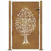 vidaXL Garden Gate 105x155 cm Corten Steel Tree Design