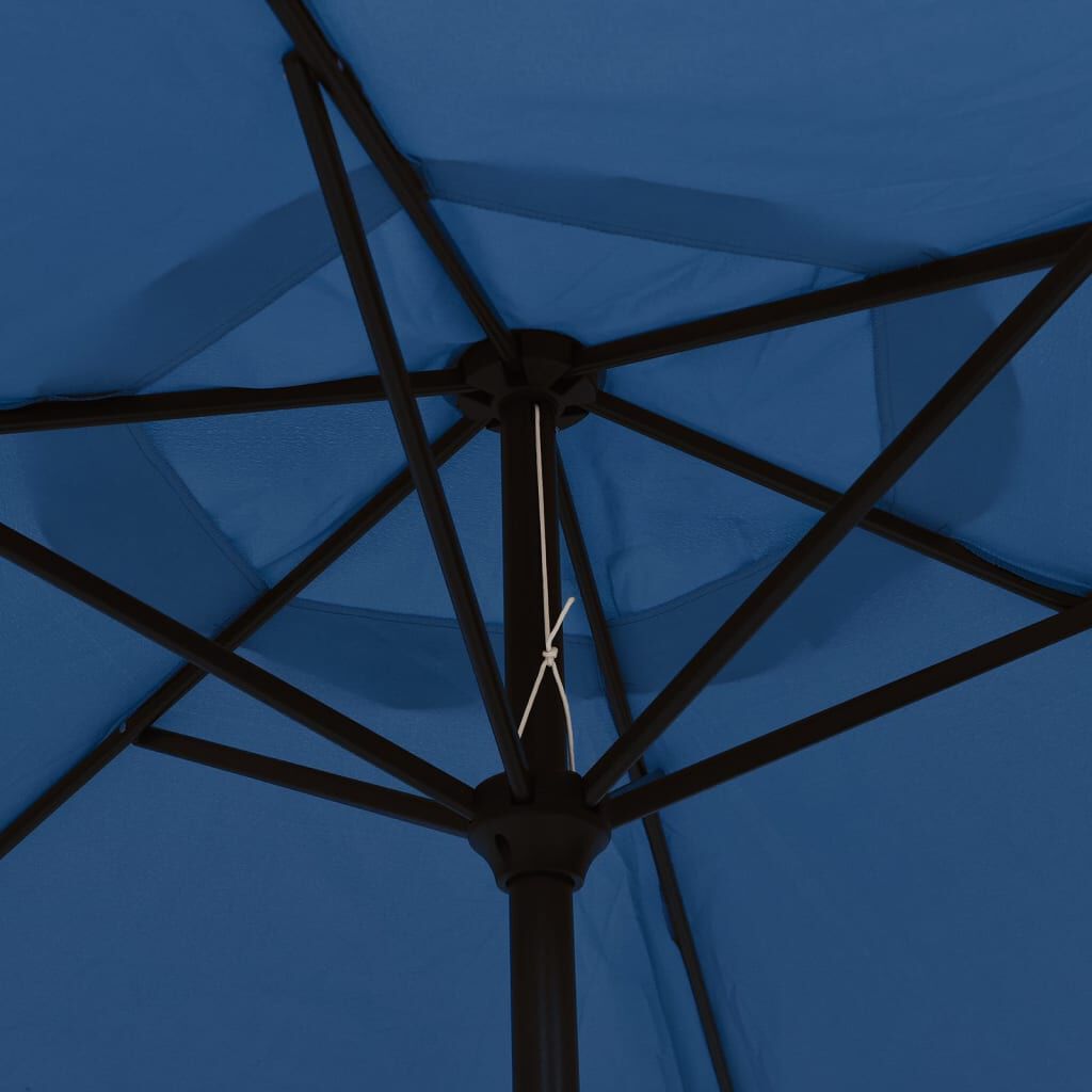 vidaXL Garden Parasol Blue 200x224 cm Aluminium
