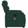 vidaXL Stand up Massage Recliner Chair Dark Green Velvet