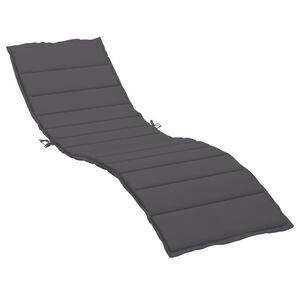vidaXL Sun Lounger Cushion Anthracite 200x60x3cm Oxford Fabric