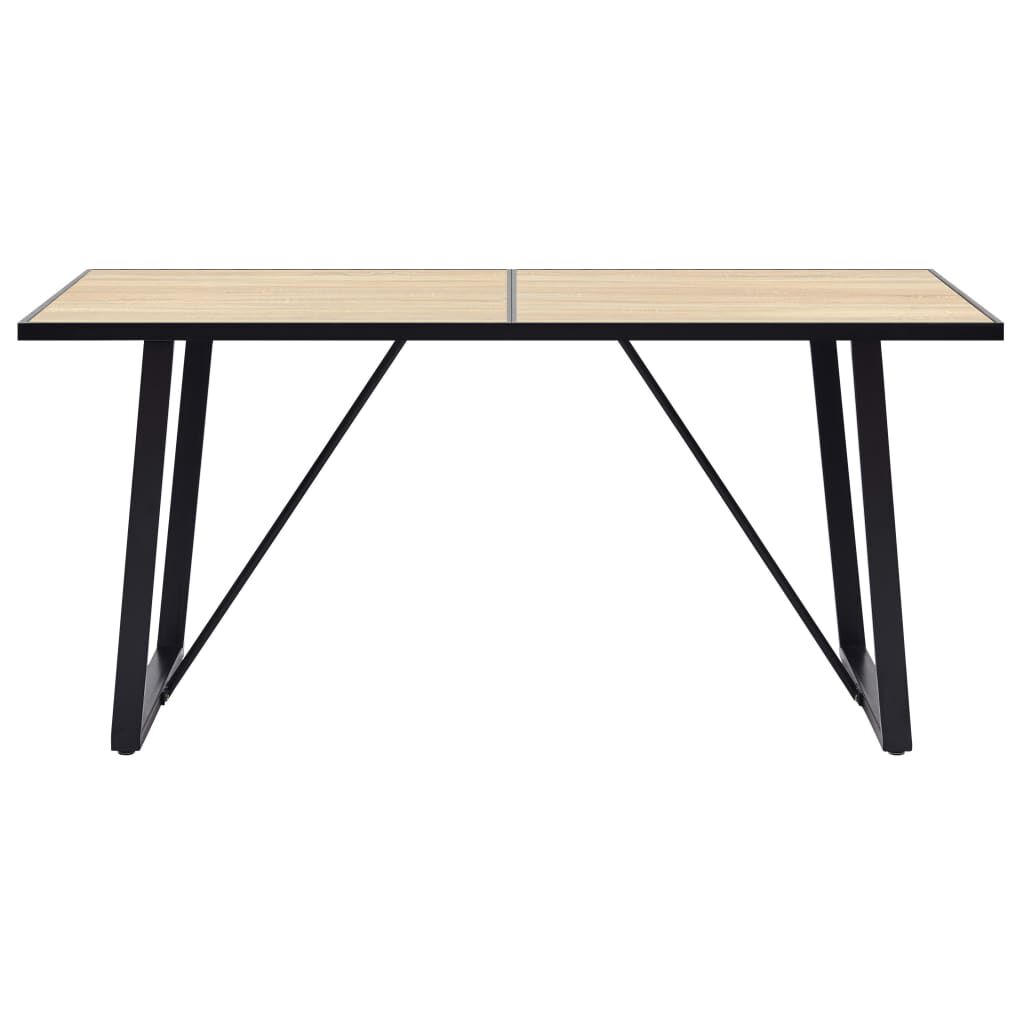 vidaXL Dining Table Oak 160x80x75 cm MDF