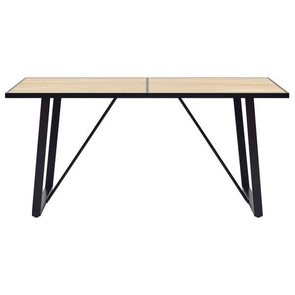 vidaXL Dining Table Oak 160x80x75 cm MDF