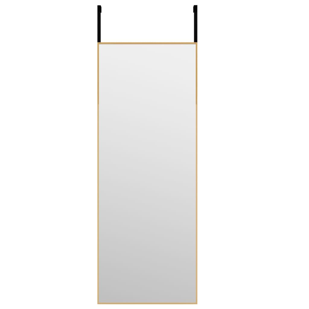 vidaXL Door Mirror Gold 30x80 cm Glass and Aluminium