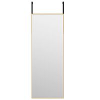 vidaXL Door Mirror Gold 30x80 cm Glass and Aluminium