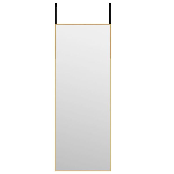 vidaXL Door Mirror Gold 30x80 cm Glass and Aluminium