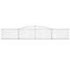 vidaXL Arched Gabion Baskets 3 pcs 400x50x60/80 cm Galvanised Iron