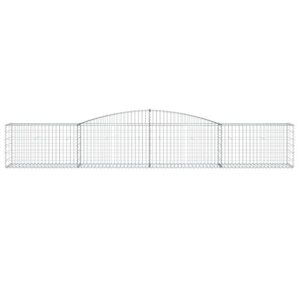 vidaXL Arched Gabion Baskets 3 pcs 400x50x60/80 cm Galvanised Iron
