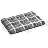 vidaXL Pallet Sofa Cushions 7 pcs Grey Check Pattern