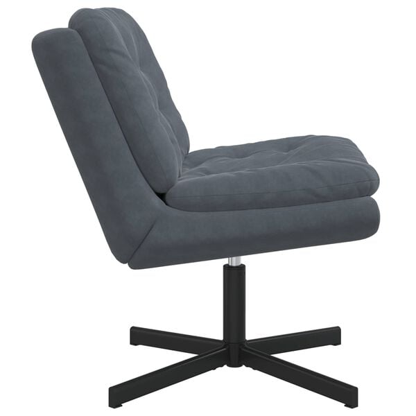 vidaXL Swivel Relaxing Chair Dark Grey 63 x 75 x 76 cm Velvet