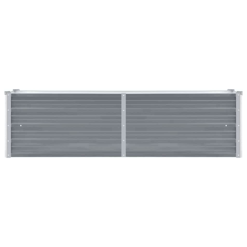 vidaXL Garden Raised Bed Galvanised Steel 160x40x45 cm Grey