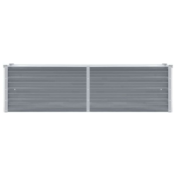 vidaXL Garden Raised Bed Galvanised Steel 160x40x45 cm Grey