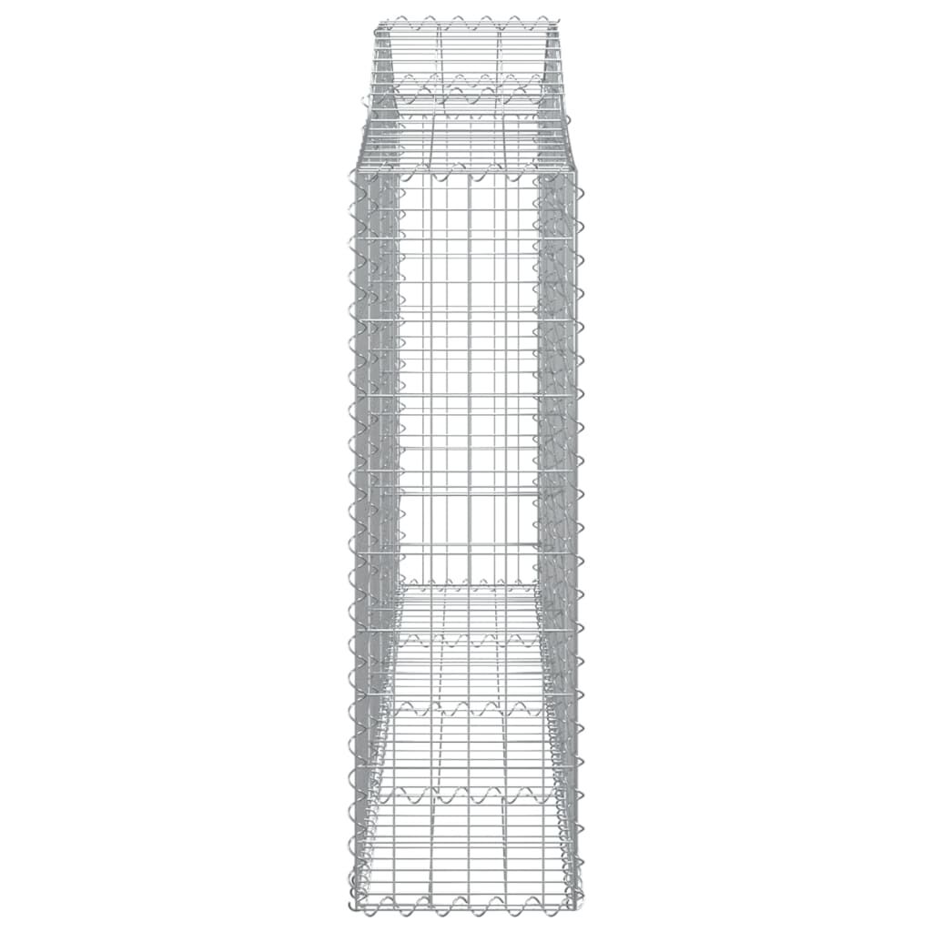vidaXL Arched Gabion Baskets 6 pcs 200x30x100/120 cm Galvanised Iron