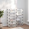 vidaXL Shoe Rack Transparent 94.5x36.5x106 cm PP