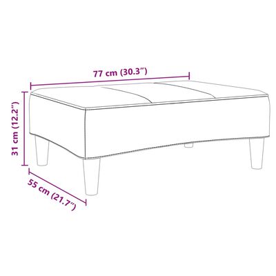 vidaXL Footstool Dark Grey 77x55x31 cm Fabric