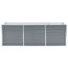 vidaXL Garden Raised Bed Galvanised Steel 240x80x77 cm Grey