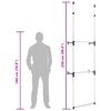 vidaXL Telescopic Wardrobe System with Rods Aluminium