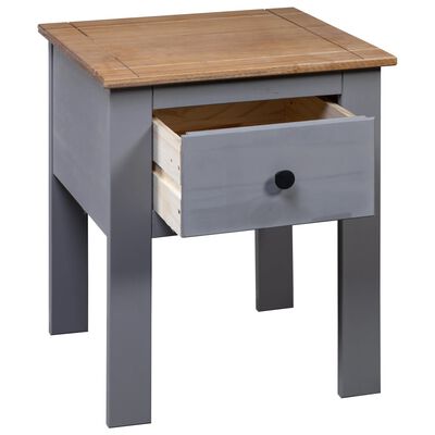 vidaXL Bedside Cabinet Grey 46x40x57 cm Pine Panama Range