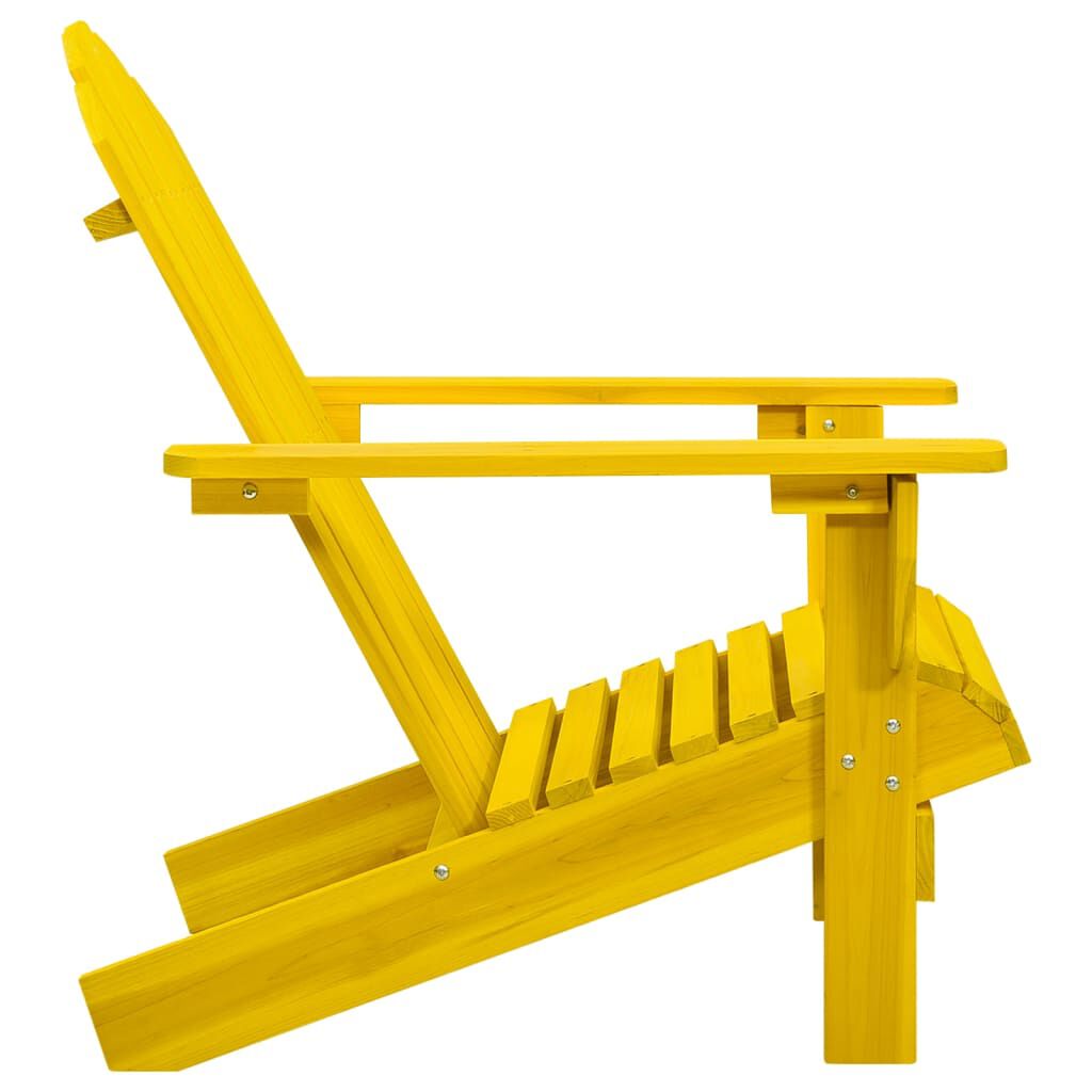 vidaXL Garden Adirondack Chair Solid Fir Wood Yellow