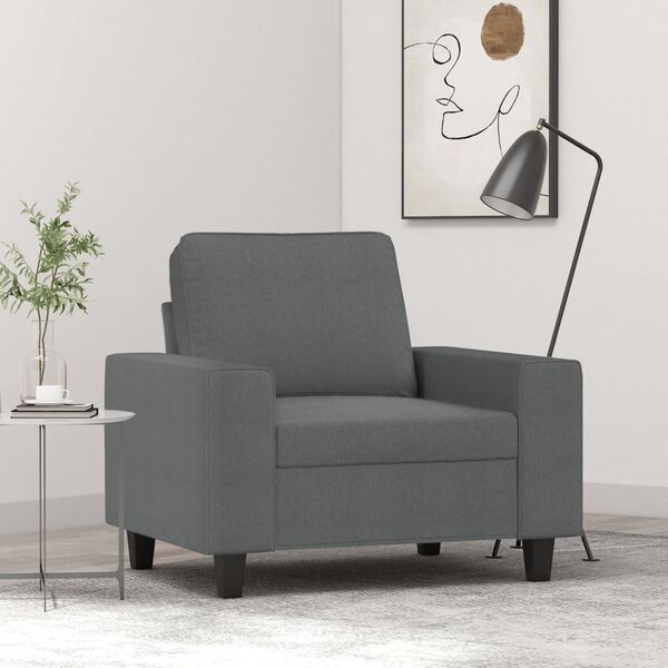 vidaXL Sofa Chair Dark Grey 60 cm Fabric