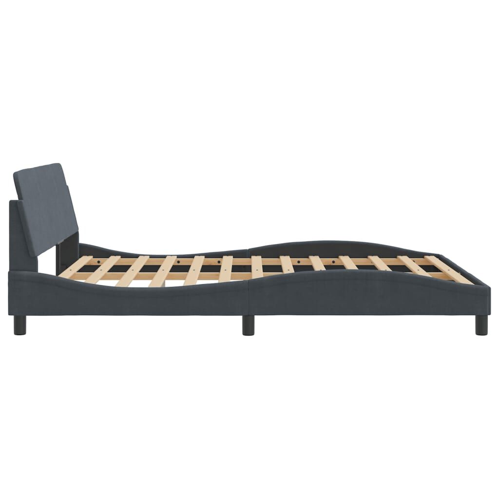 vidaXL Bed Frame without Mattress Dark Grey 152x203 cm Queen Velvet