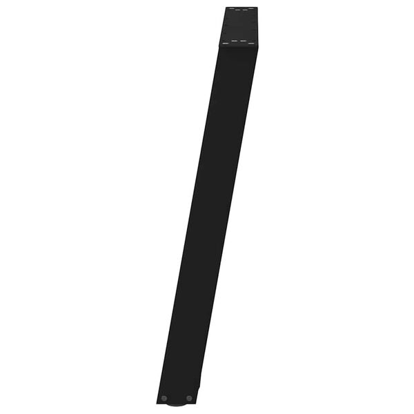 vidaXL Dining Table Legs U-Shaped 2 pcs Black 70x(72-73) cm Steel