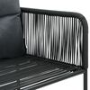 vidaXL 7 Piece Garden Dining Set PVC Rattan Black