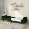 vidaXL 2-Seater Sofa Bed with Two Pillows Dark Green Velvet