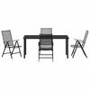 vidaXL Garden Dining Set 5 pcs Anthracite Powder-Coated Steel