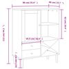 vidaXL Highboard SENJA Rattan Look Black 90x40x112cm Solid Wood Pine