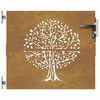 vidaXL Garden Gate 85x100 cm Corten Steel Tree Design