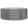 vidaXL Garden Raised Bed Galvanised Steel 100x100x36 cm Grey