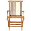 vidaXL Folding Garden Chairs 4 pcs Solid Teak Wood