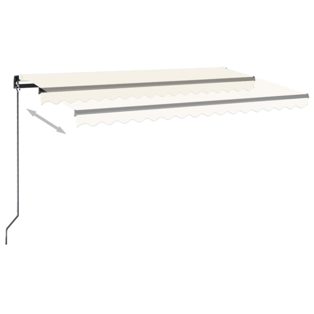 vidaXL Manual Retractable Awning 400x300 cm Cream