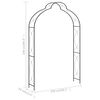 vidaXL Garden Arch Black 150x34x240 cm Iron