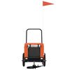 vidaXL Pet Bike Trailer Orange and Black Oxford Fabric and Iron
