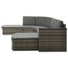 vidaXL 4 Piece Garden Lounge Set with Cushions Poly Rattan Grey