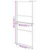 vidaXL Walk-in Shower Wall with Shelf Chrome 80x195 cm ESG Glass&Aluminium