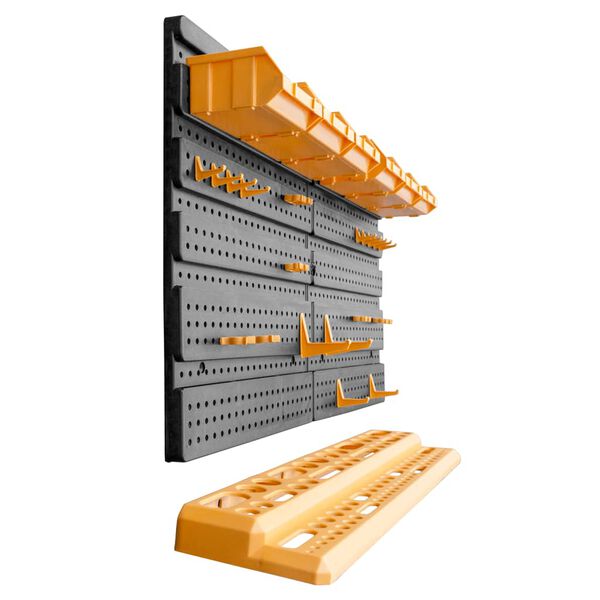 vidaXL Tool Wall 646x385 mm 26 Tool Holders PP