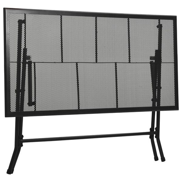 vidaXL Folding Mesh Table 120x60x72 cm Steel Anthracite