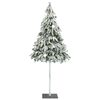 vidaXL Artificial Christmas Tree 150 LEDs&Ball Set&Flocked Snow 150 cm