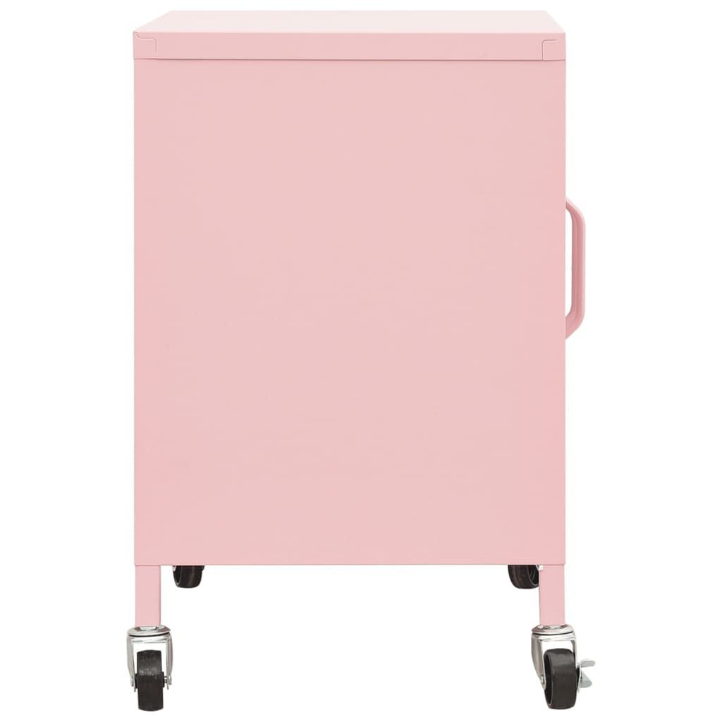 vidaXL Storage Cabinet Pink 60x35x56 cm Steel