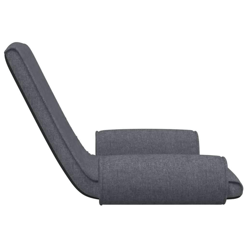 vidaXL Folding Floor Chair Dark Grey Fabric