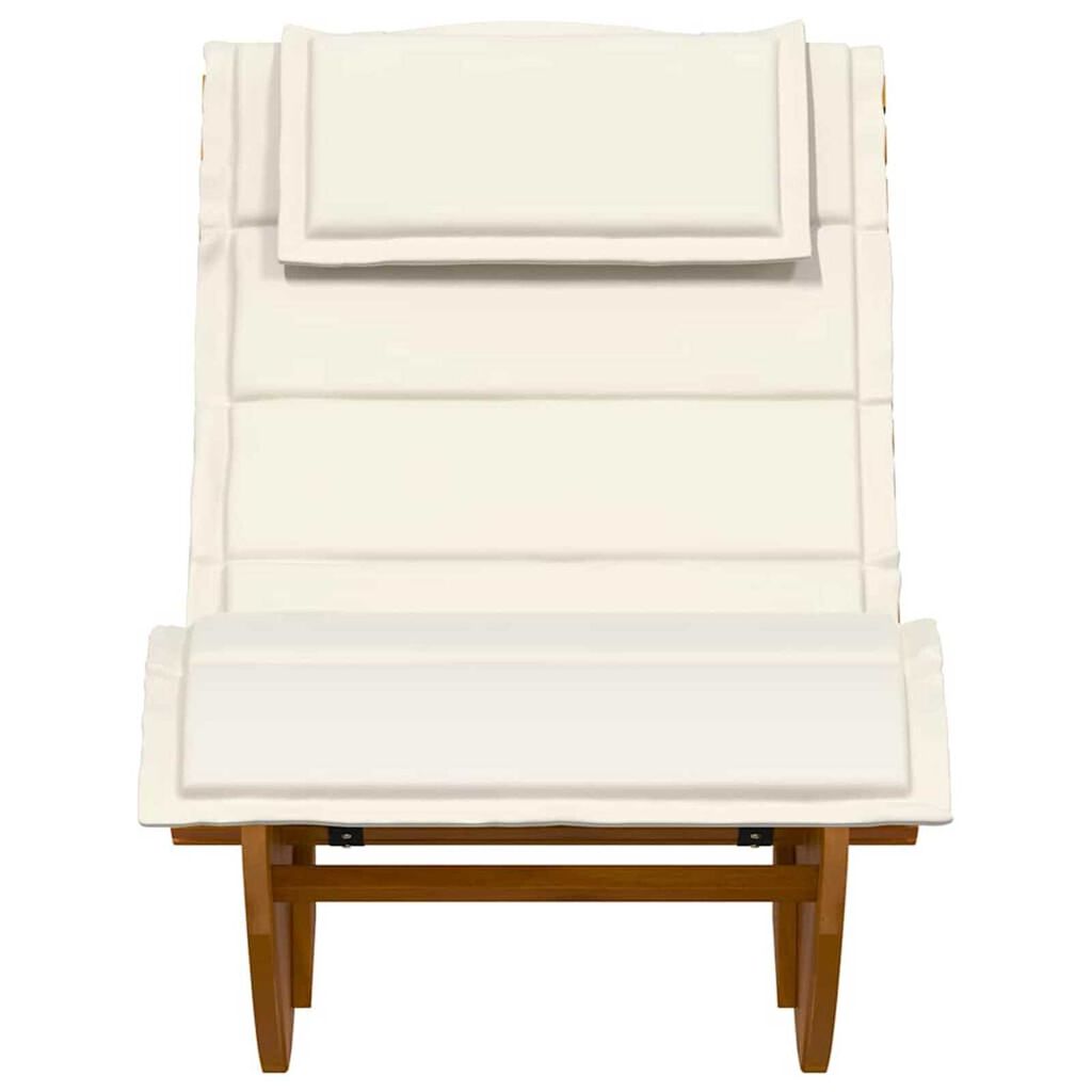 vidaXL Sun Lounger 2 pcs Brown 60 x 154 x 74cm Solid Acacia wood