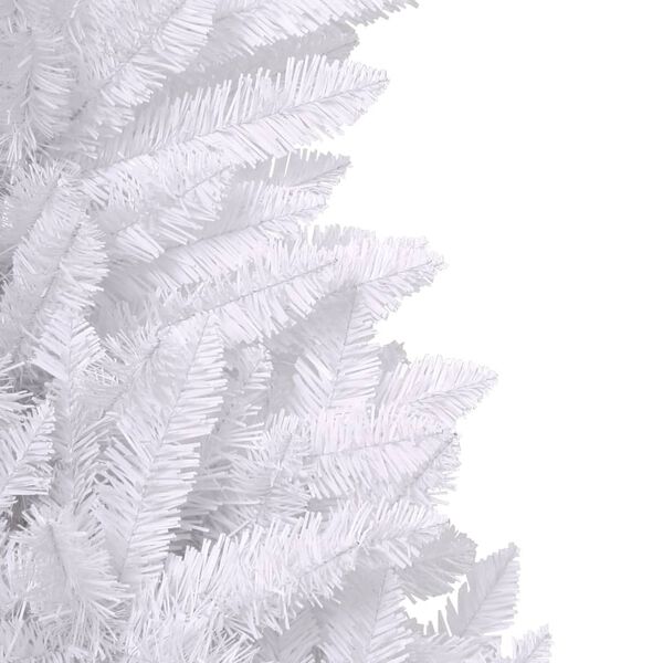 vidaXL Artificial Hinged Christmas Tree with Stand White 210 cm