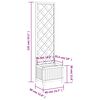 vidaXL Planter with Trellis Black Solid Wood Fir