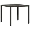 vidaXL 5 Piece Garden Bistro Set with Cushions Black Poly Rattan